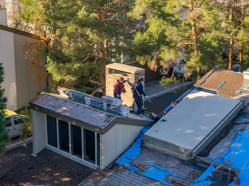 Commercial roof installation