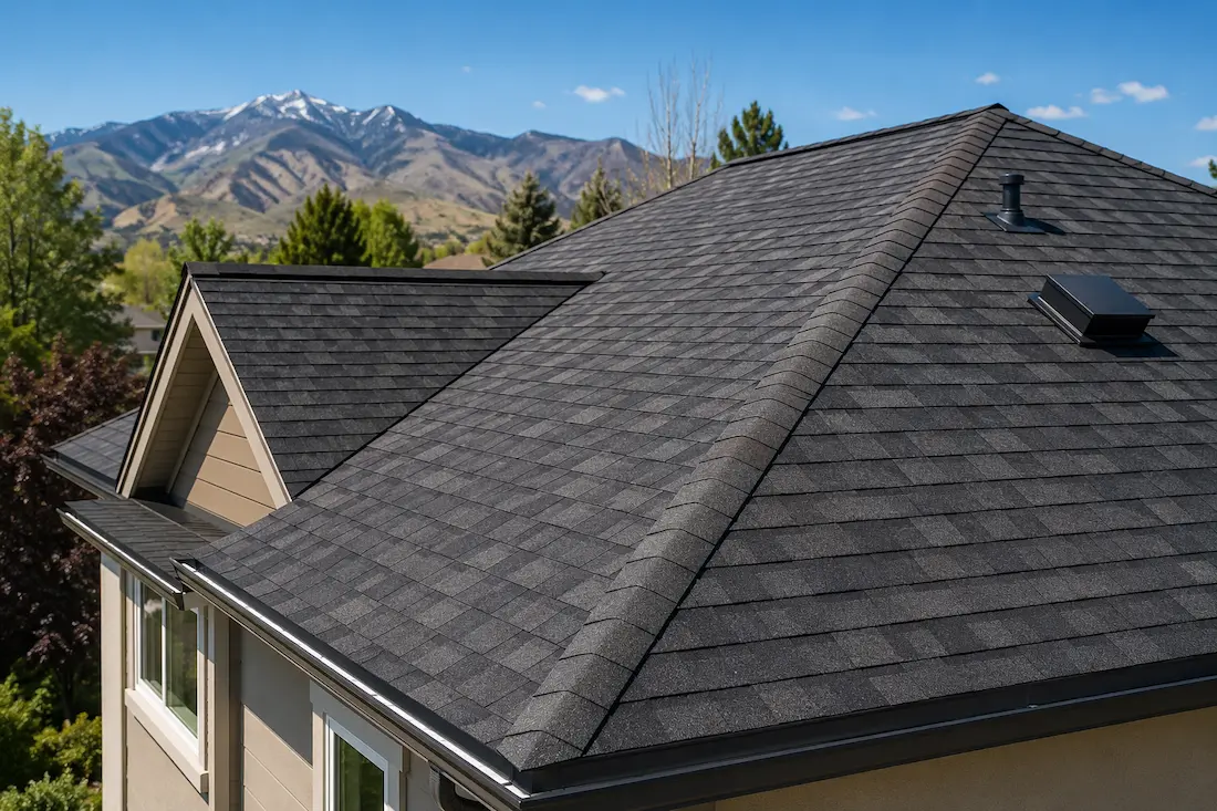 Professional roofer performing a residential roof inspection in Reno Nevada